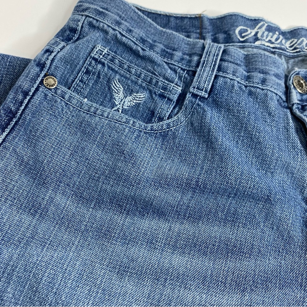 VTG AVIREX Mens Denim Jeans Blue‎ Medium Wash Barrel Leg Y2K Size 32/32 - Picture 7 of 10